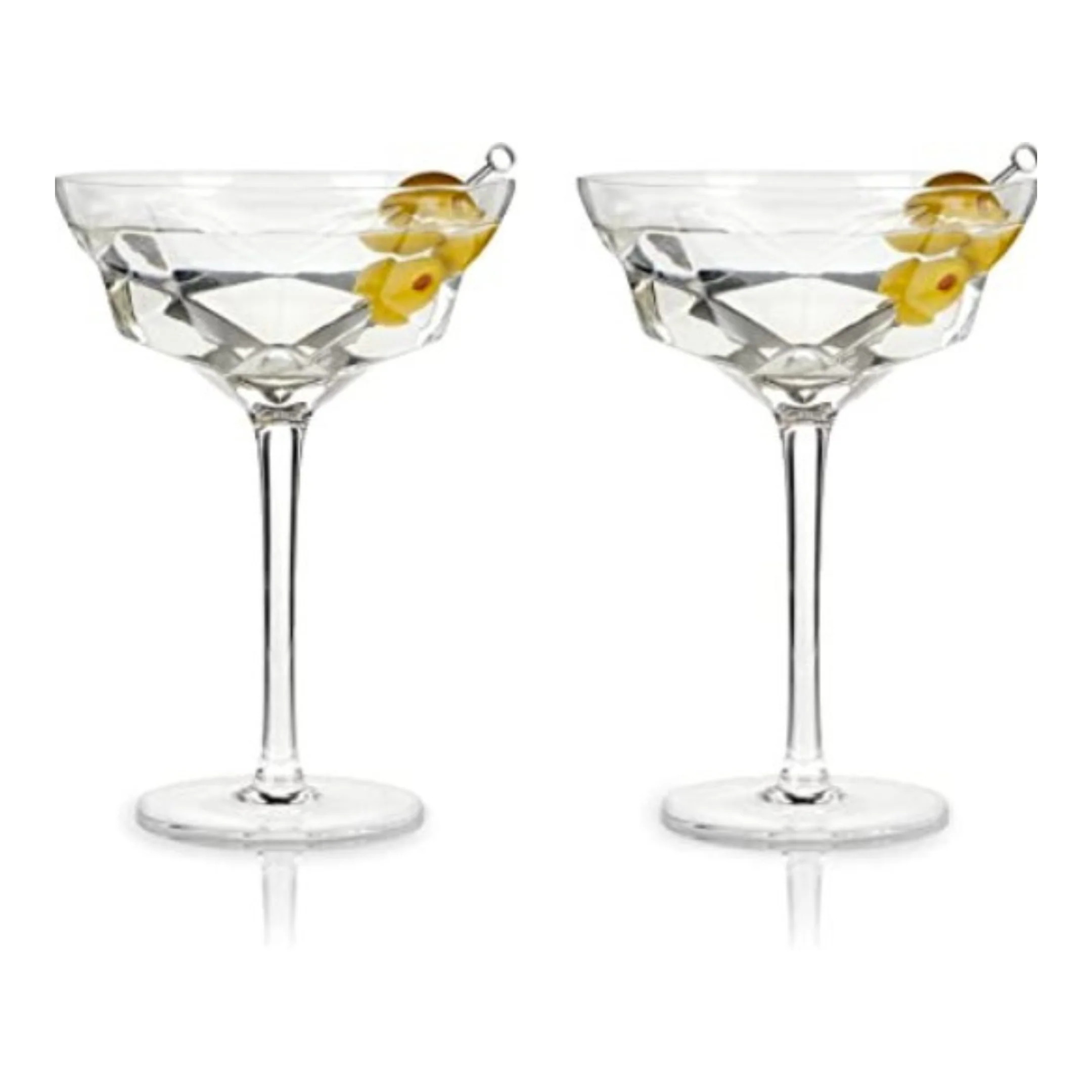 Viski Faceted Martini Glasses | patet