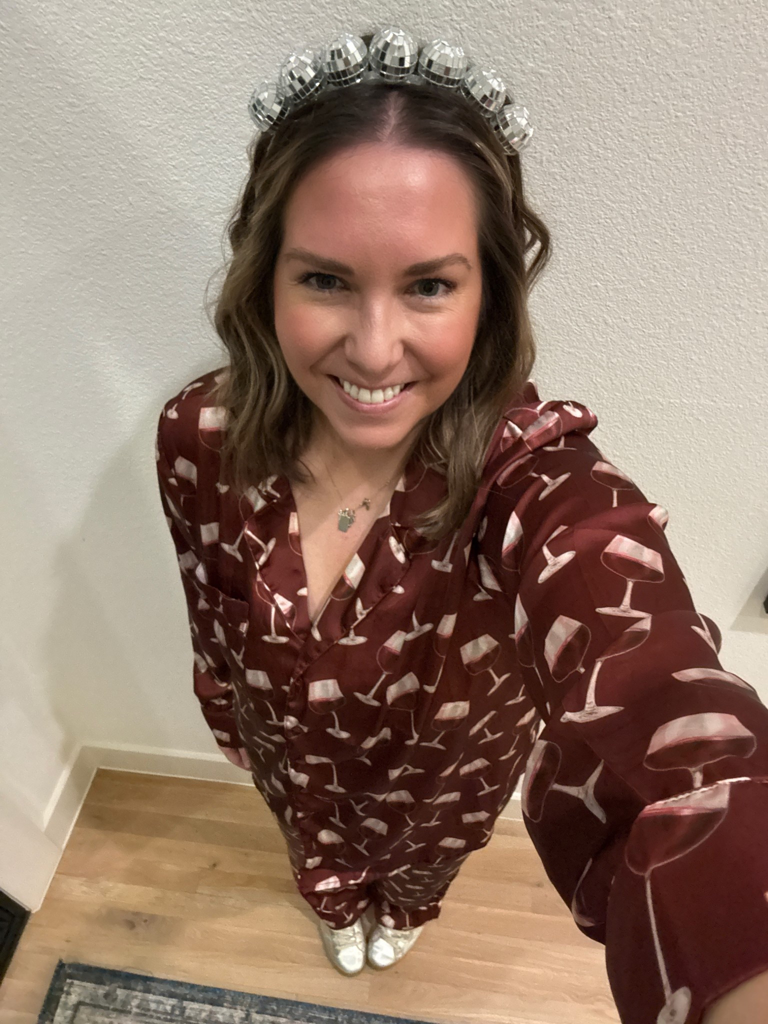 We hosted a “fancy, comfy” NYE get together at our house. Attire was pajamas or loungewear and honestly was so fun and so comfortable. I also decorated with disco balls and metallics so this disco ball headband was a fun touch! 🍾🍾🍾

#LTKMidsize #LTKSeasonal #LTKFindsUnder100