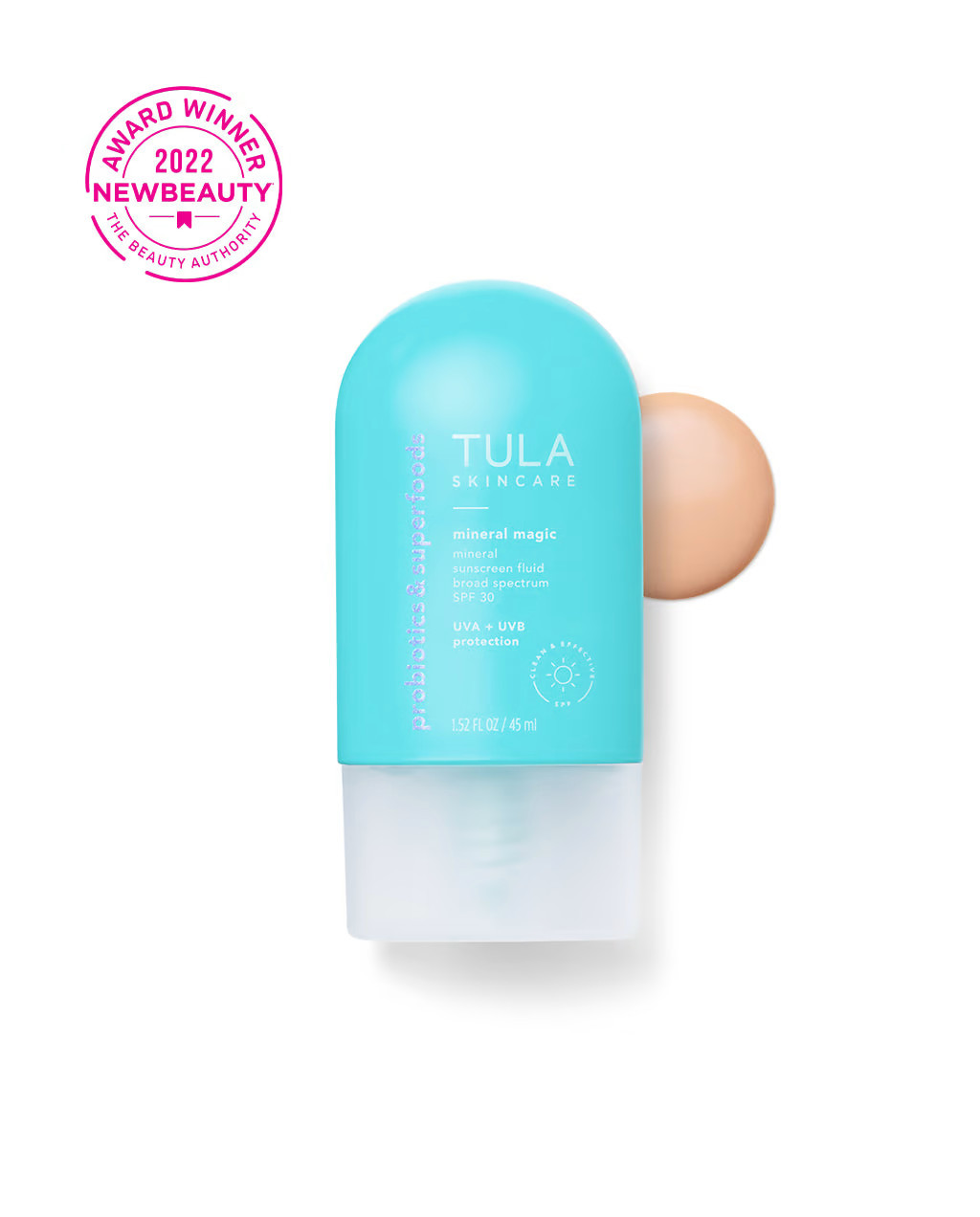 mineral sunscreen fluid broad spectrum SPF 30 | Tula Skincare