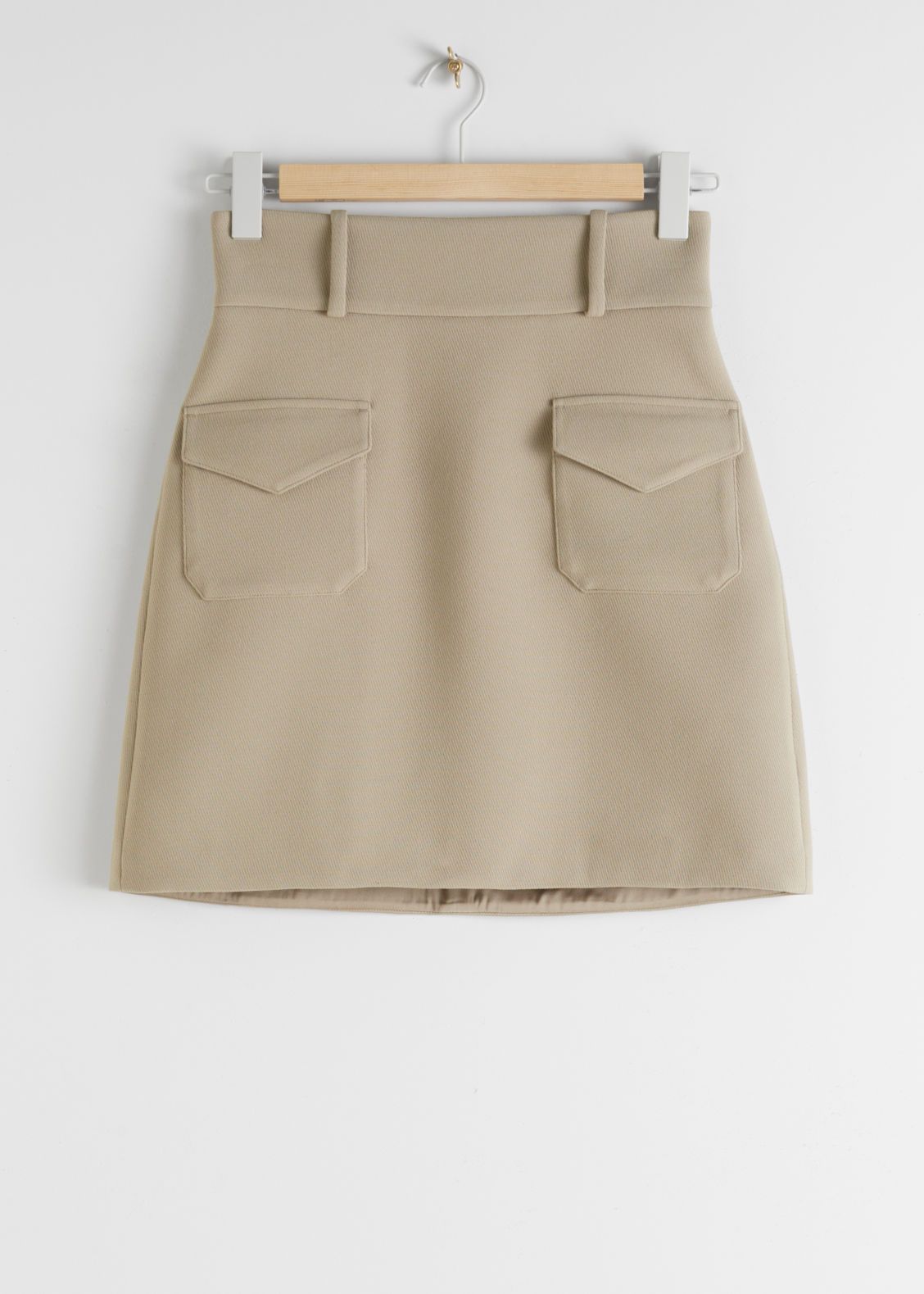 Duo Pocket Mini Skirt - Beige | & Other Stories (EU + UK)