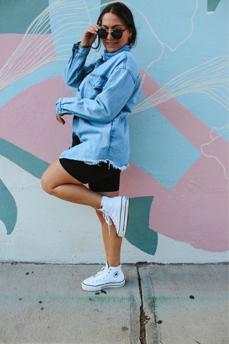 Spring out fit | Easter outfit | jean jacket | high top converse 

#LTKU #LTKSeasonal #LTKFind