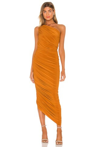 Norma Kamali Diana Gown in Bronze from Revolve.com | Revolve Clothing (Global)