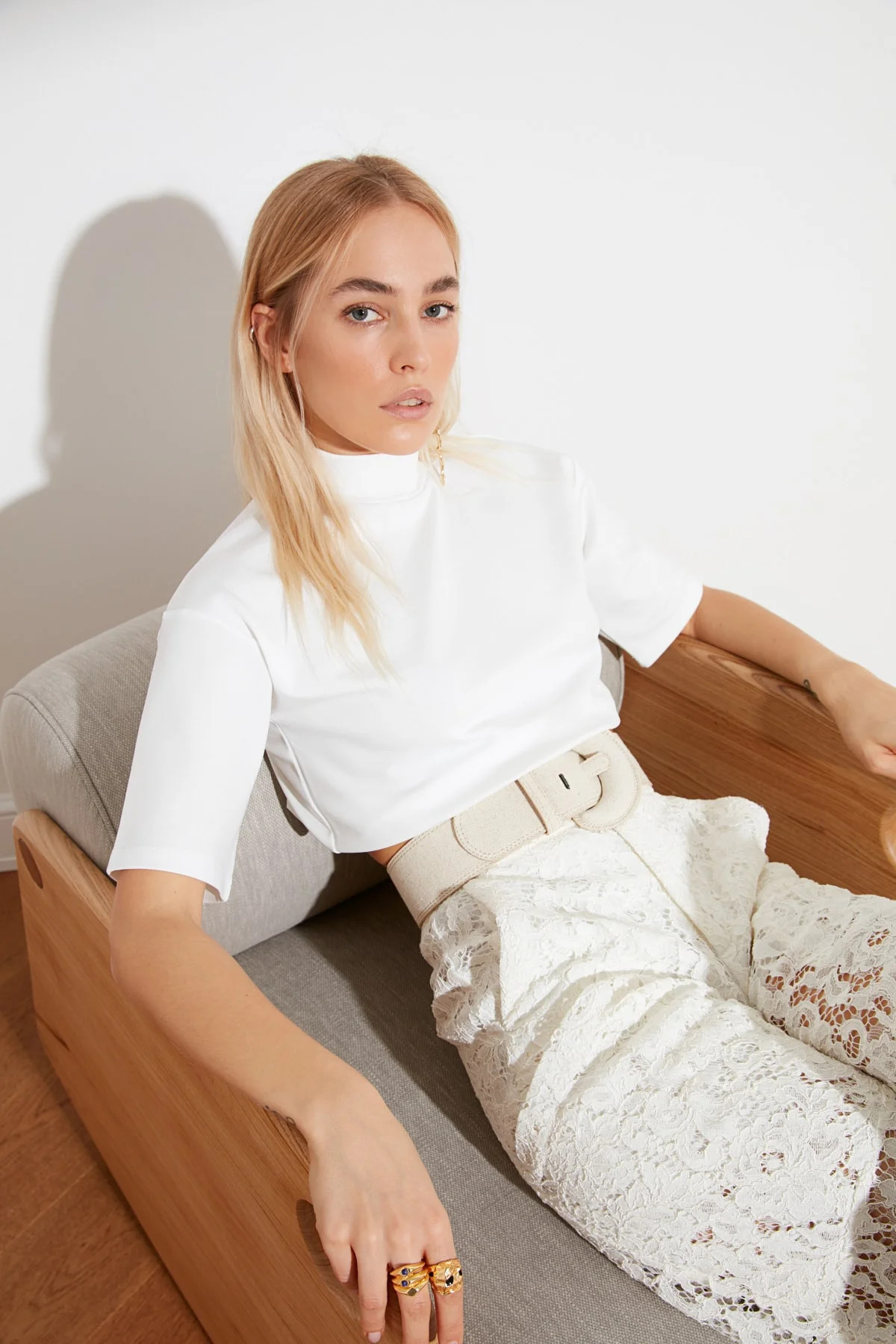 Trendyol Womens Regular Fit Basic Standing Collar Knit Blouse - Walmart.com | Walmart (US)