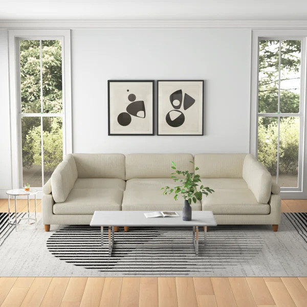 Espinosa 6 - Piece Corduroy Sectional | Wayfair North America