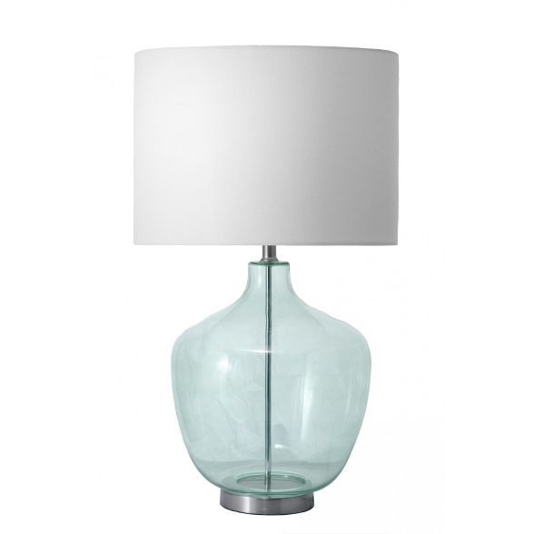 nuLOOM Sandy Glass 29" Table Lamp Lighting - Blue 29" H x 18" W x 18" D | Target