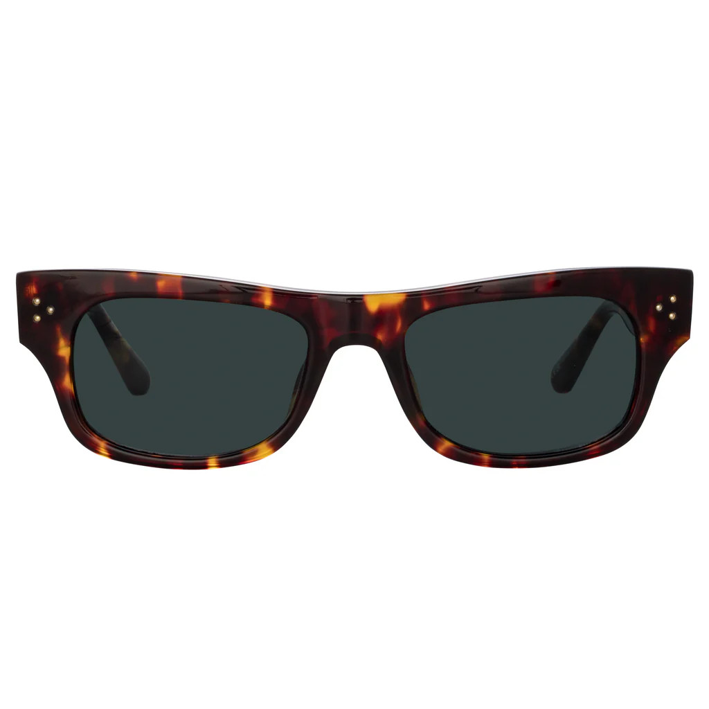 Falck Rectangular Sunglasses in Tortoiseshell | Linda Farrow