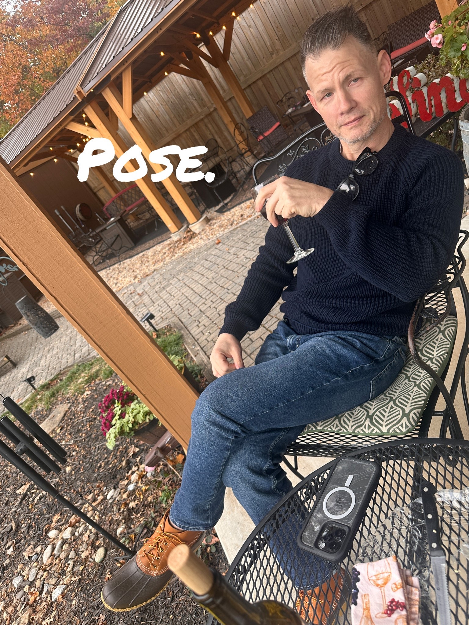 Rare he says “sure, take my picture”. LOL
My fashionable fellow is wearing a Quince cotton fisherman sweater, Fidelity denim jeans and L.L. Bean boots while sipping a smooth glass of red 🍷

#LTKMens #LTKStyleTip