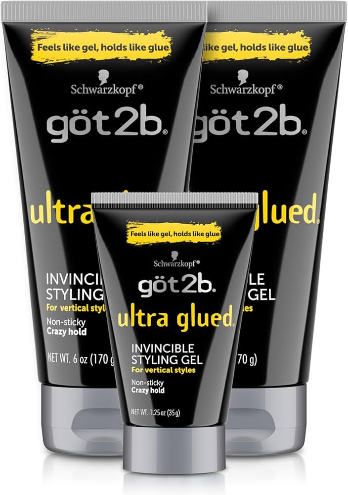 Got2B Gel de peinado invencible ultra pegado, 2 tubos de 6 onzas + 1 tubo de viaje de 1.25 onzas | Amazon (US)