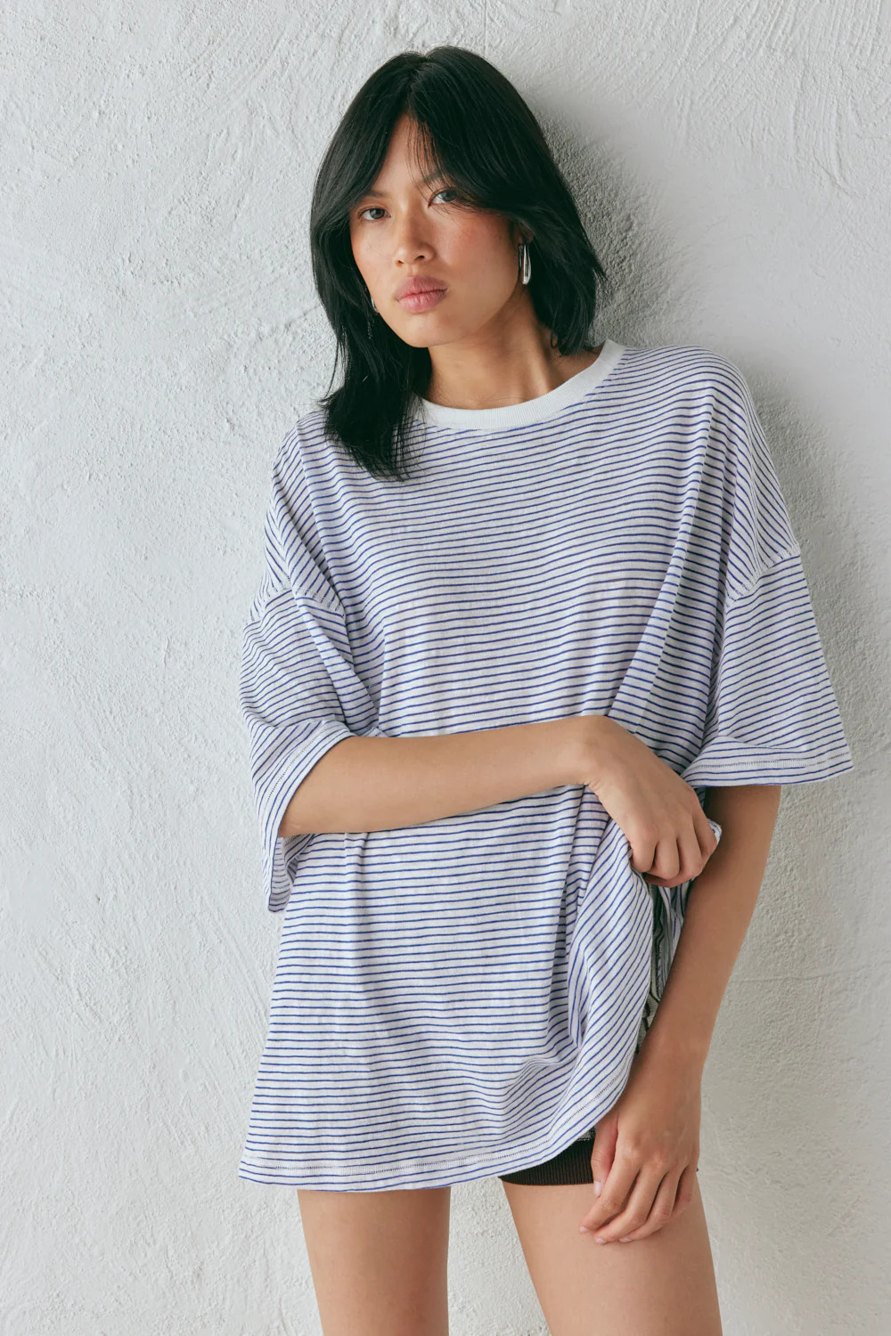 Willow Tee Navy Stripe | VRG Grl