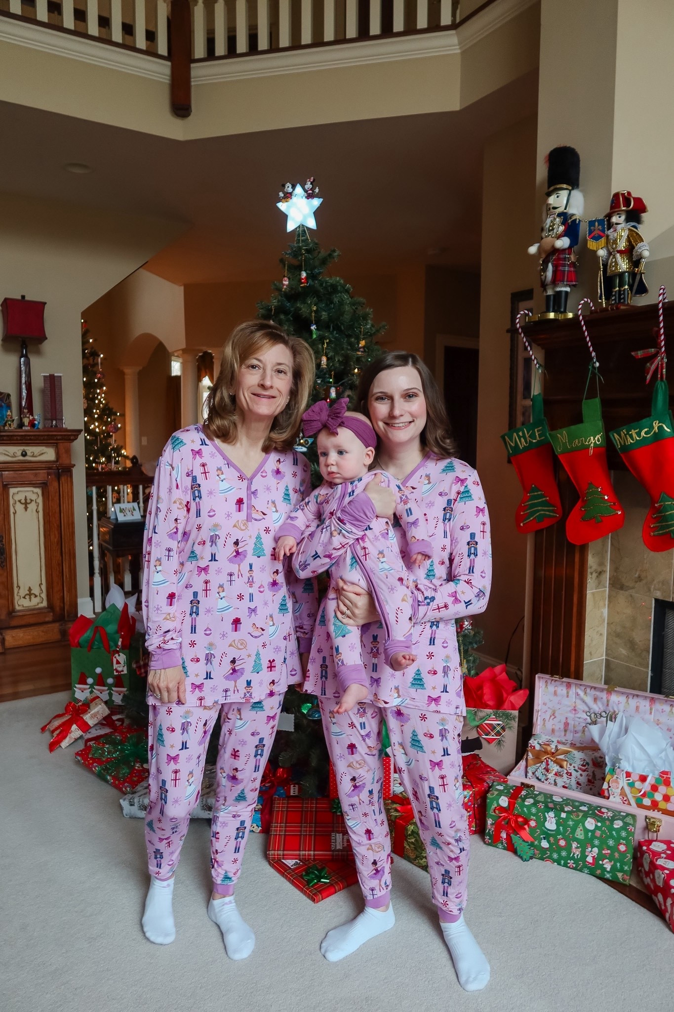 •Always matching 🩰💜🎀 First time ordering these adult pjs and I’m obsessed! They were so soft and comfy.• 

#LTKHoliday #LTKBaby #LTKFindsUnder100
