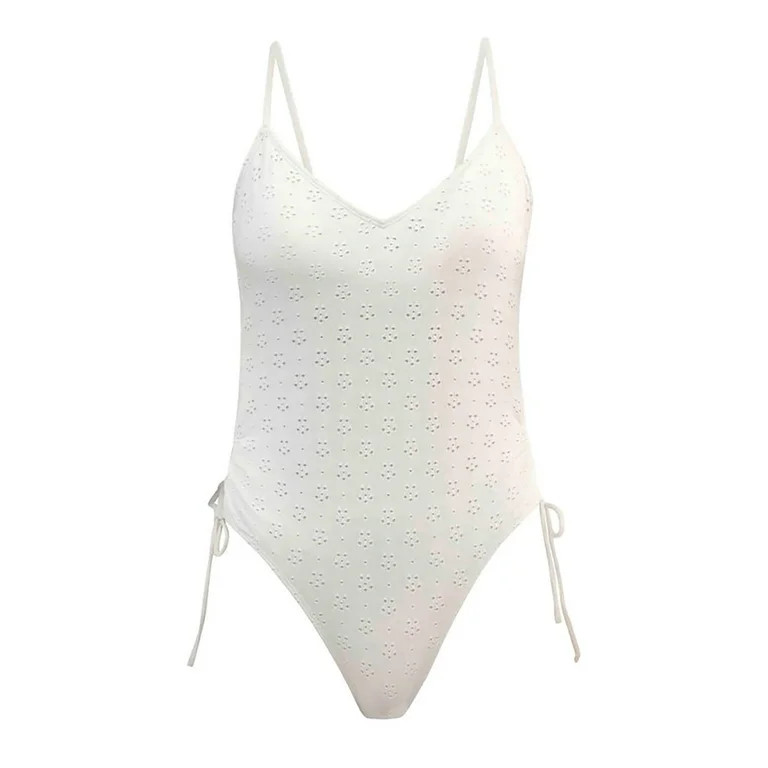 No Boundaries Scoop Eyelet One Piece Swimsuit, Women’s - Walmart.com | Walmart (US)