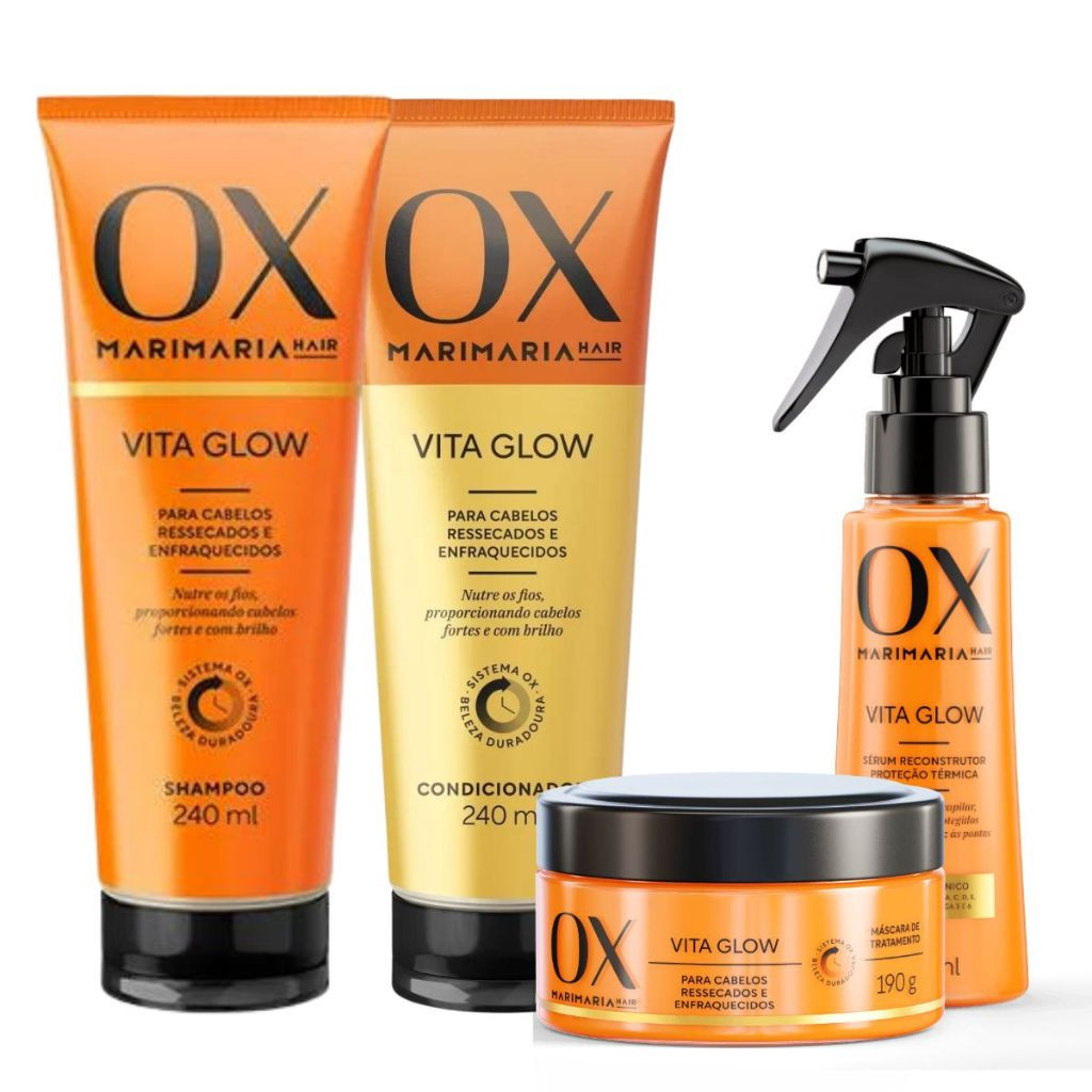 KIT OX MARI MARIA HAIR VITA GLOW C/4 | Shopee (BR)