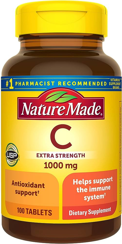 Nature Made Extra Strength Vitamin C 1000 mg, Dietary Supplement for Immune Support, 100 Tablets,... | Amazon (US)
