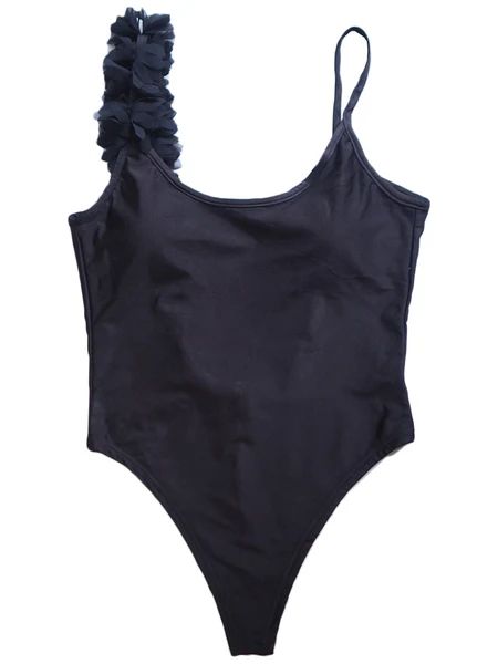 'Swan' Side Feather Bathing Suit Swimsuit | Goodnight Macaroon