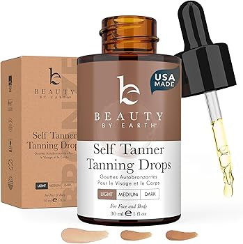 Self Tanner Drops for Face Tanner, Sunless Tan, Body & Face Self Tanner Drops, Face Tanning Drops... | Amazon (US)