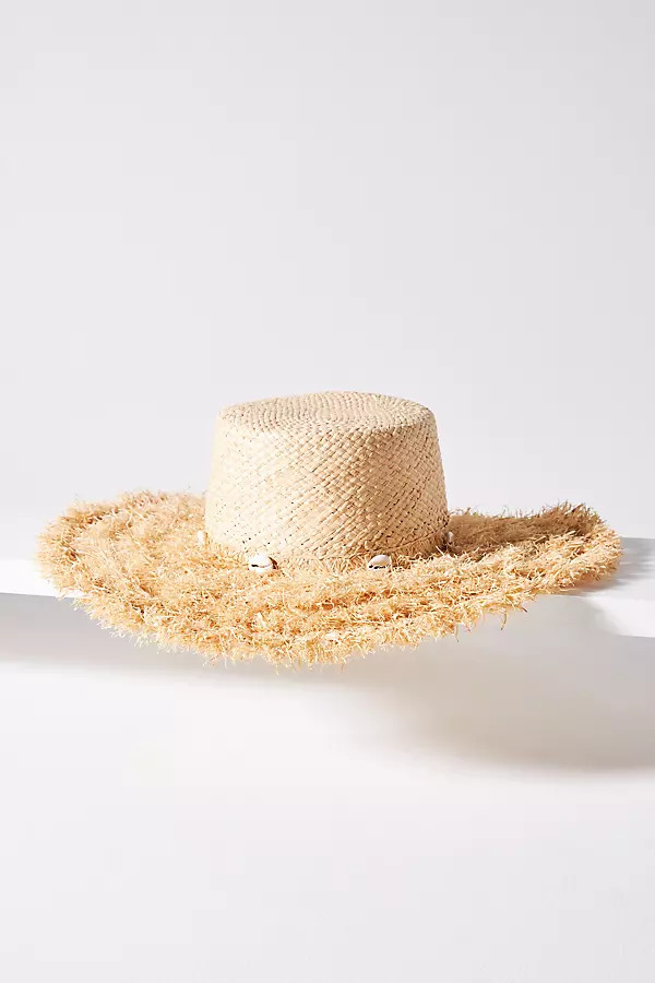 By Anthropologie Frayed Straw Floppy Hat | Anthropologie (US)