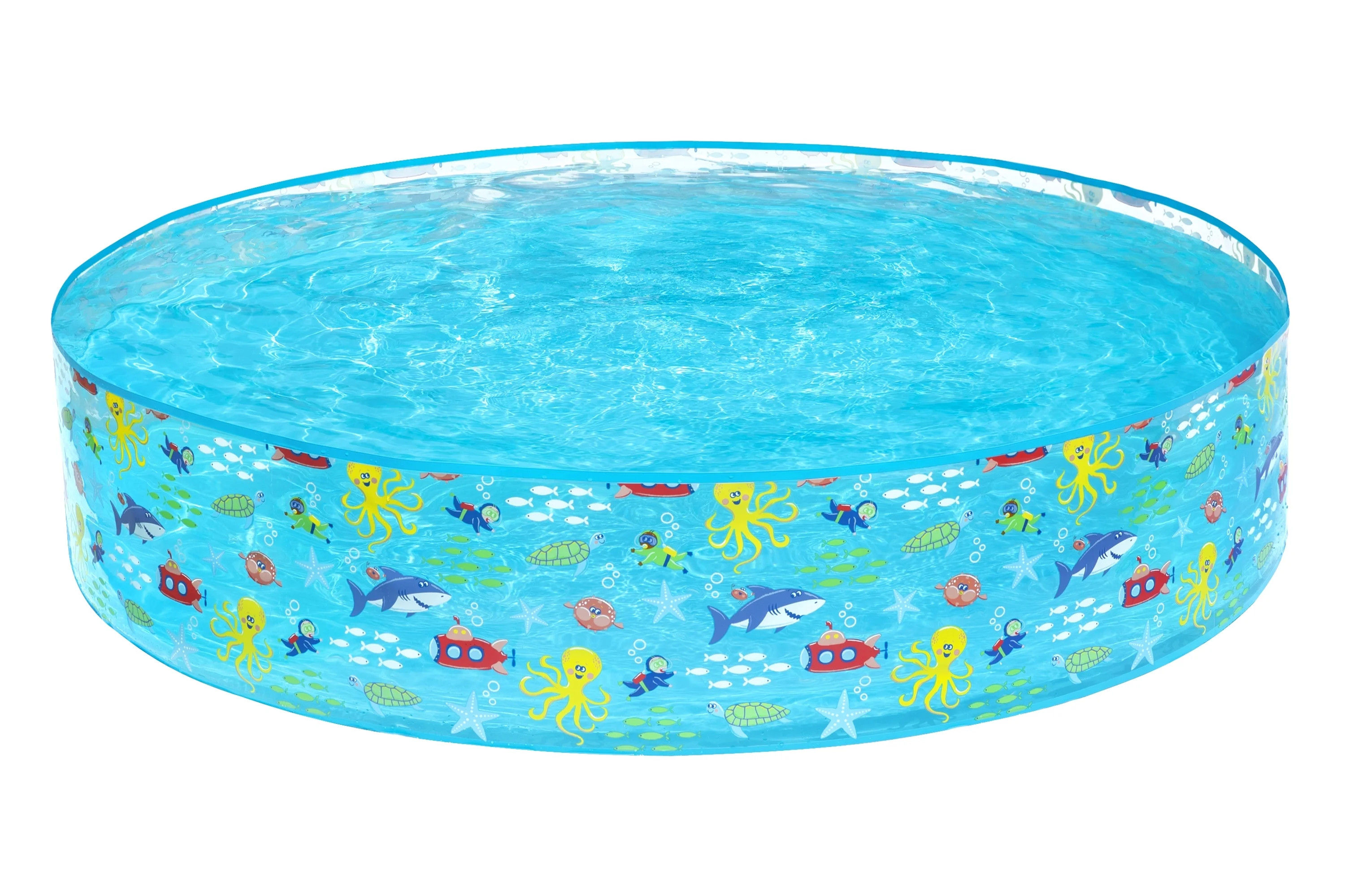 Bluescape Round Multi-Color Above-Ground Kiddie Pool 6' x 15" | Walmart (US)