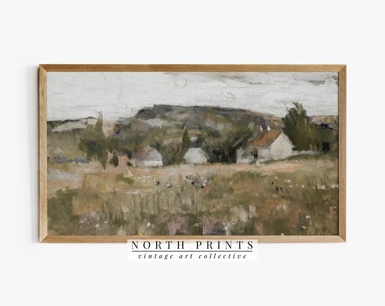 Samsung Frame TV Art | Summer Landscape Painting DIGITAL Country Farmhouse #TV204 | Etsy (US)