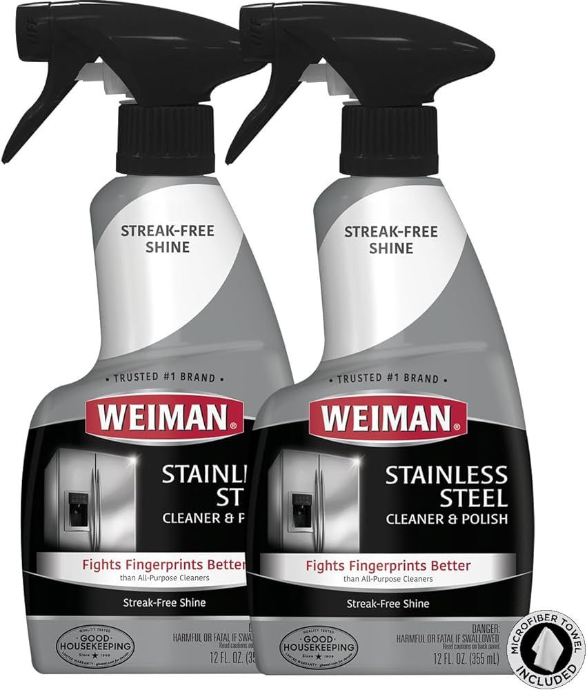 Weiman Stainless Steel Cleaner and Polish - 12 Ounce (2 Pack) - Removes Fingerprints, Residue, Wa... | Amazon (CA)