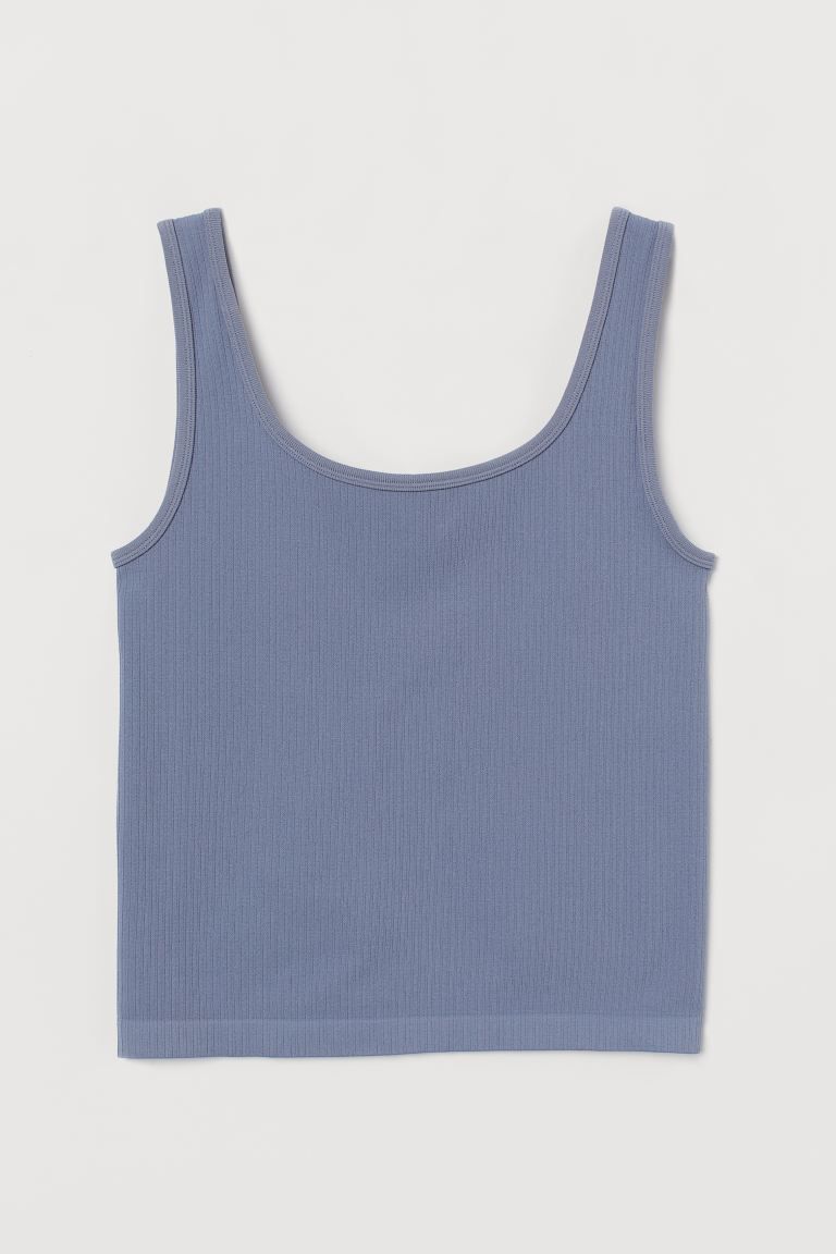 Cropped seamless sports top | H&M (UK, MY, IN, SG, PH, TW, HK)