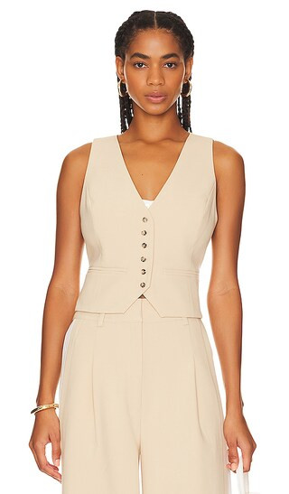 the Margaret Vest in Sand | Revolve Clothing (Global)