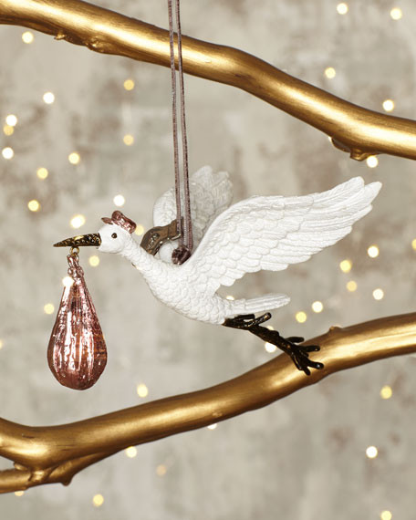 Michael Aram Pink Stork Ornament | Neiman Marcus