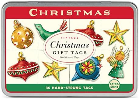 Cavallini & Co. Christmas Ornaments Vintage Glittered Gift Tag Set​​ | Amazon (US)