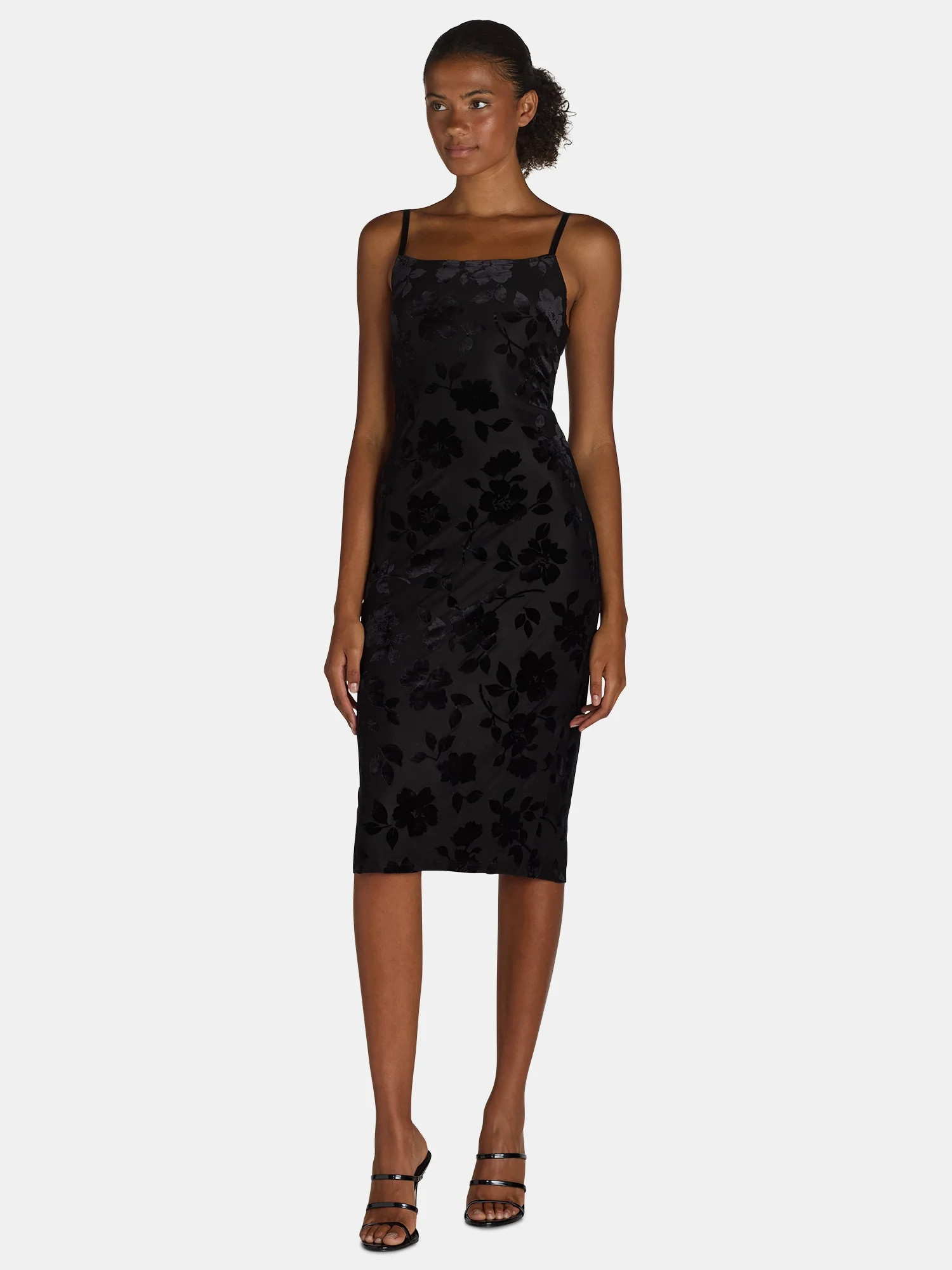 Madden NYC Women's and Women's Plus Velvet Burnout Midi Dress, Sizes XXS-4X - Walmart.com | Walmart (US)