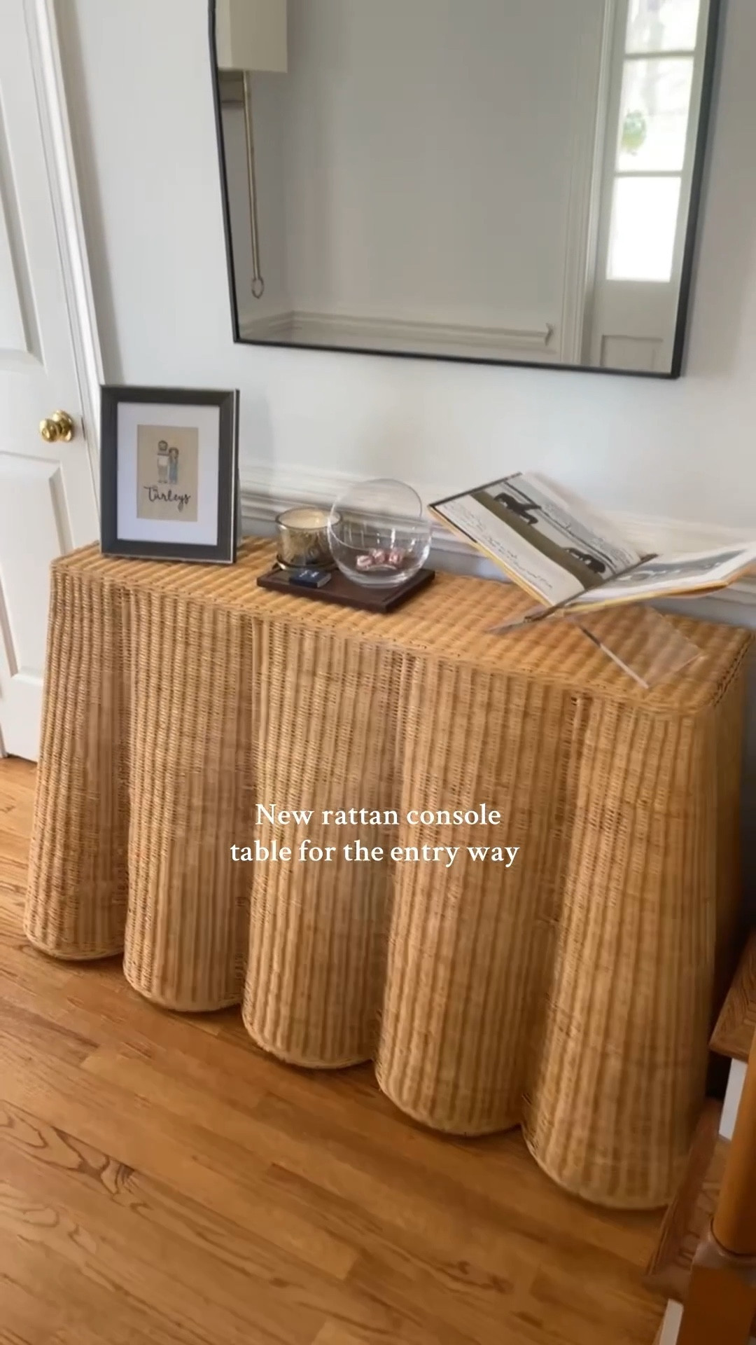 I originally bought this rattan console table for a different space and it didn't work out, but ended up loving it right here. We moved into our house last year and it was tough finding the right furniture for each space and not spend a fortune on it at the same time. This was a $300 swap out + upgrade from the free Facebook marketplace table that was there before. Furnishing a home intentionally takes time and lots of searching! No need to rush 🏡
#home #homedecor #entrywaydecor #consoletable #rattan #rattanfurniture

#LTKSeasonal #LTKHome #LTKSpringSale
