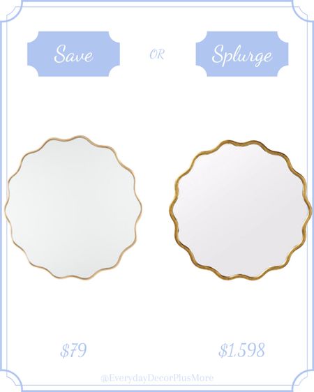 Designer look for less 
Scalloped round mirror
Wavy mirror
Designer dupe mirror
Scalloped mirror
Squiggled round mirror
Squiggled frame mirror
Wave mirror dupe

#LTKstyletip #LTKhome #LTKfindsunder100