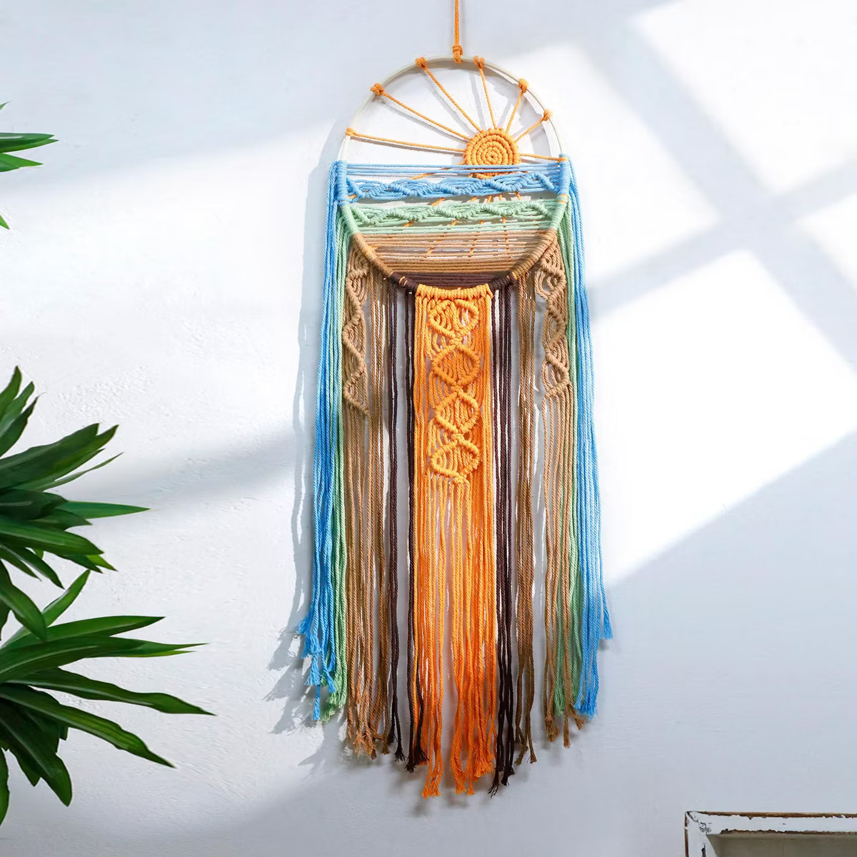 Aoibox Macrame Dream Catcher Wall Hanging - Hand Woven Boho Tapestry Sun Decor for Bedroom, Livin... | Target