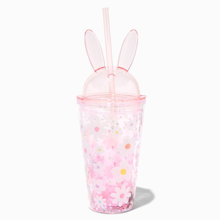 Easter Bunny Ears Floral Plastic Tumbler | Claire's (US)