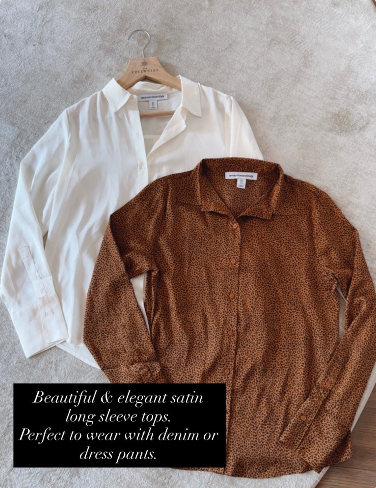 Gorgeous satin top . Elegant & timeless 
Perfect for a holiday outfit idea 



#LTKootd #LTKU #LTKSeasonal