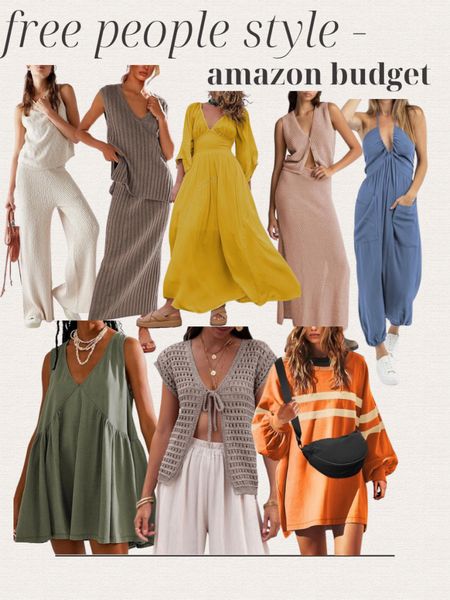 Amazon Free People inspired looks, Amazon finds, style on a budget, Amazon dress, Amazon fashion, mini dress, maxi dress, romper, two piece set, jumpsuit, vest  

#LTKSaleAlert #LTKStyleTip #LTKFindsUnder50