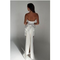 Meredith Strapless Bow Mini Dress - White I MESHKI I Size S | MESHKI US