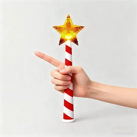 Feledorashia Christmas Magic Light Wand with Glowing Star Tip, Magic Wand Christmas Light Controller, Striped Remote Controller for Christmas Tree Lights, Christmas Gift for Grandkids | Walmart (US)