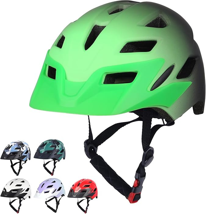 Kids Bike Helmet, Adjustable Toddler Youth Helmet with Detachable Visor & LED Light for Boys Girl... | Amazon (US)