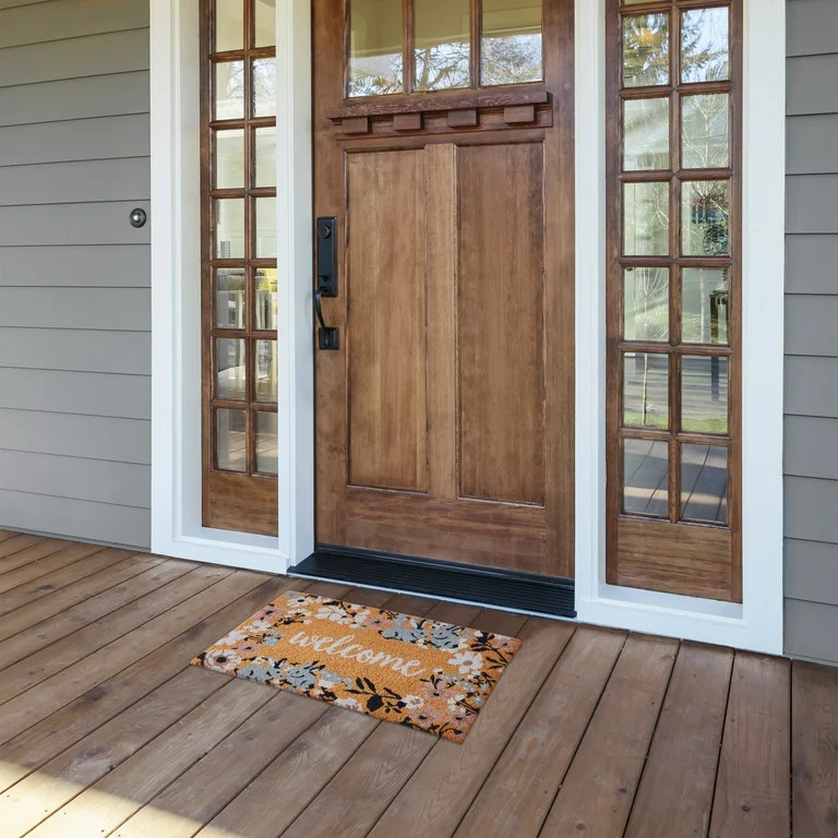 My Texas House Multicolor Welcome Bunny Outdoor Coir Doormat, 18" x 30" | Walmart (US)