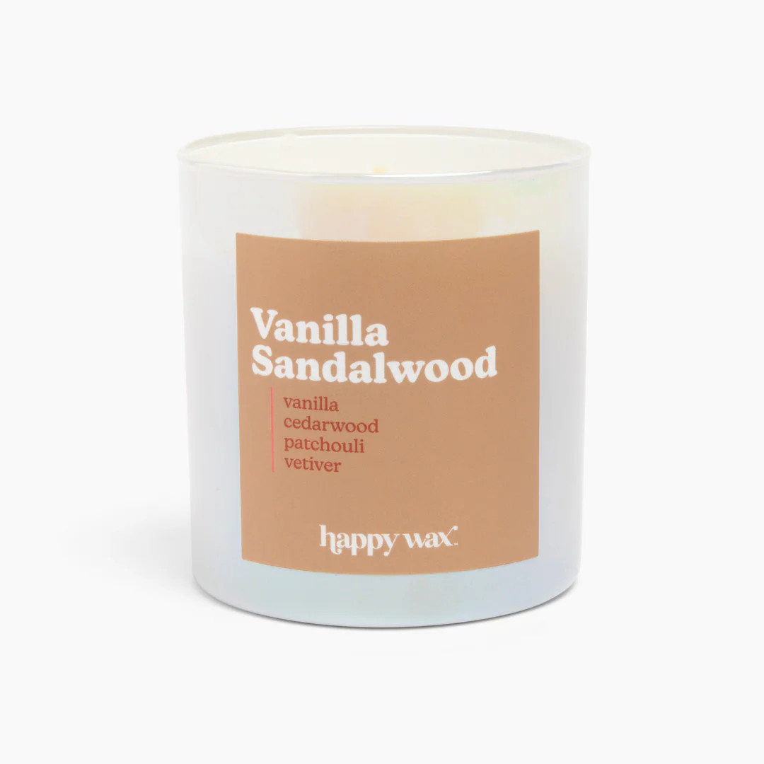 Vanilla Sandalwood Single Wick Candle | Happy Wax