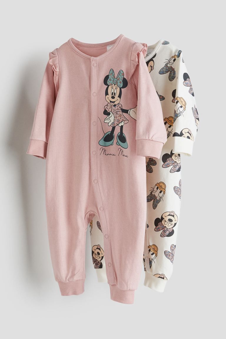 2-pack Printed Pajamas - Light dusty pink/Minnie Mouse - Kids | H&M US | H&M (US + CA)