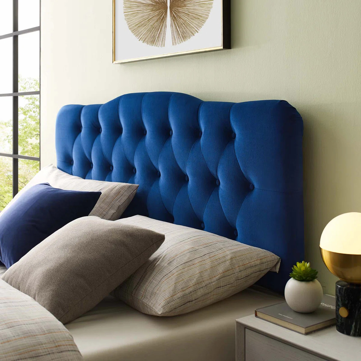 Modway Annabel Diamond Tufted Performance Velvet Headboard | Wayfair North America