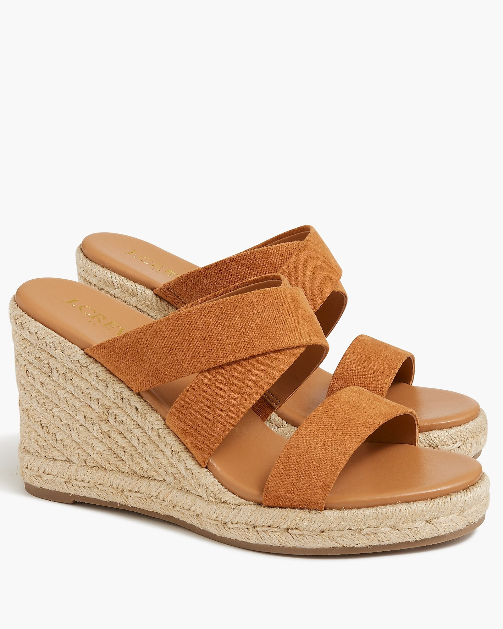 Wide-strap espadrille mule wedges | J.Crew Factory