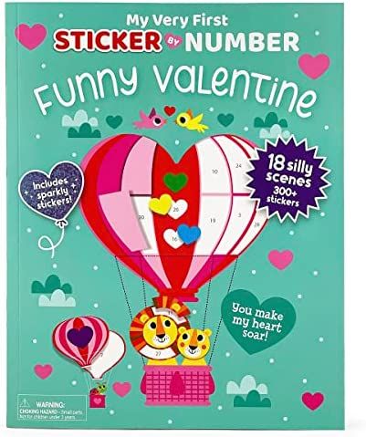My Funny Valentine - My Very First Sticker by Number Activity Book for Kids, Includes Pull-Out Pages | Amazon (US)