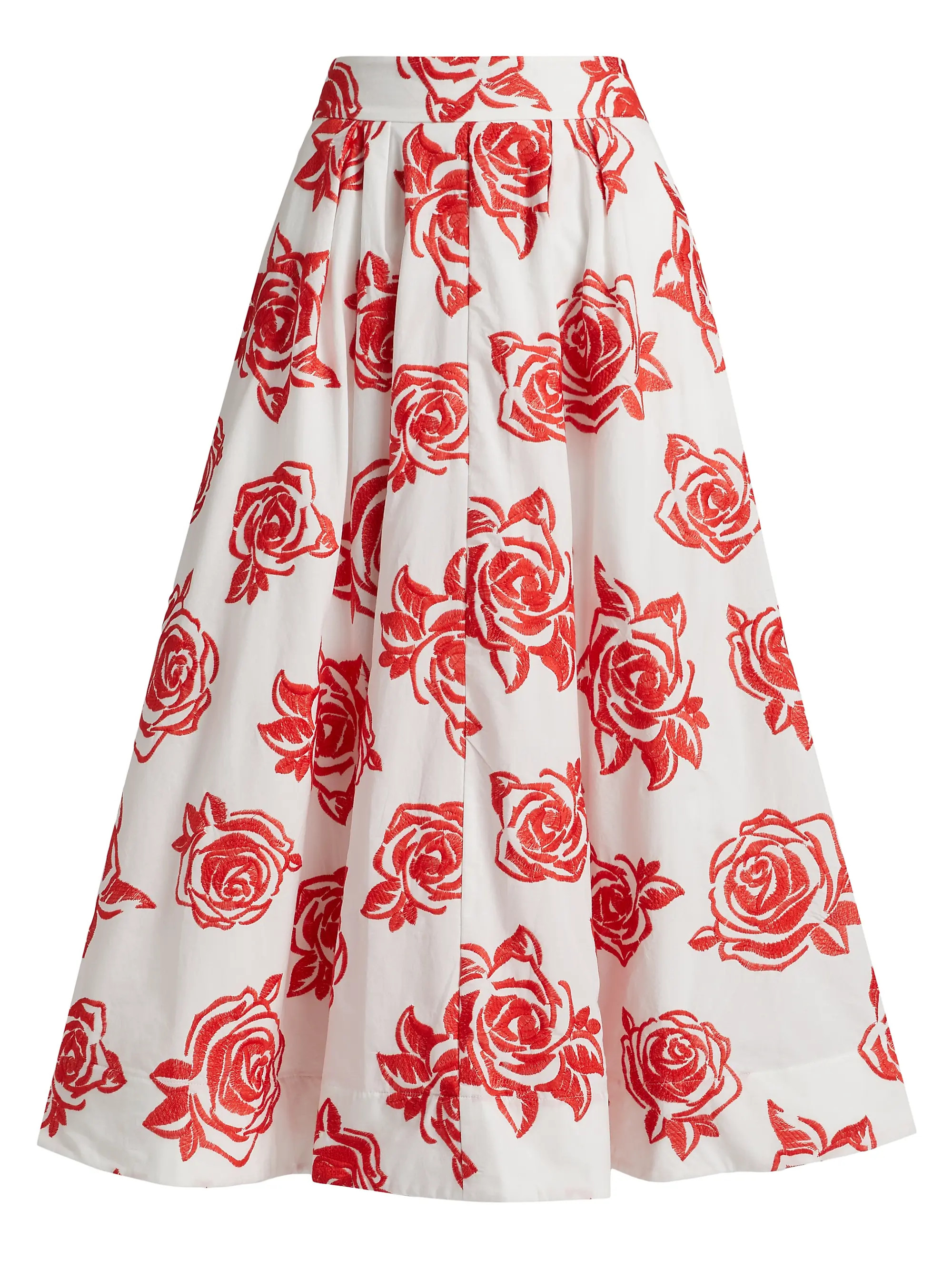 Juliet Rose Embroidery Midi-Skirt | Saks Fifth Avenue