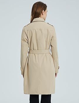 Orolay Women's Mid-length Jacket Double Breasted Trench Coat with Belt | Amazon (US)