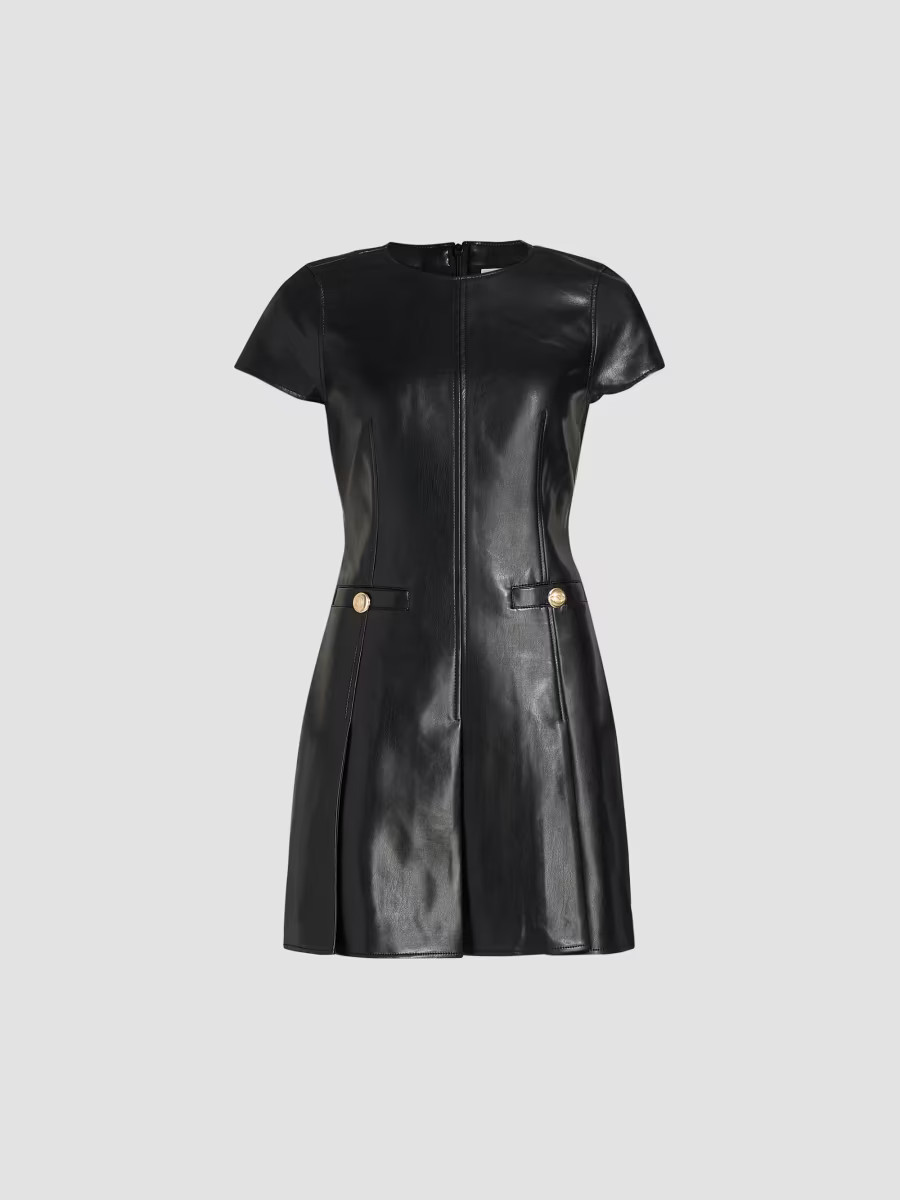 Women's Nova Faux Leather Minidress - Black - Size 00 | Saks Fifth Avenue