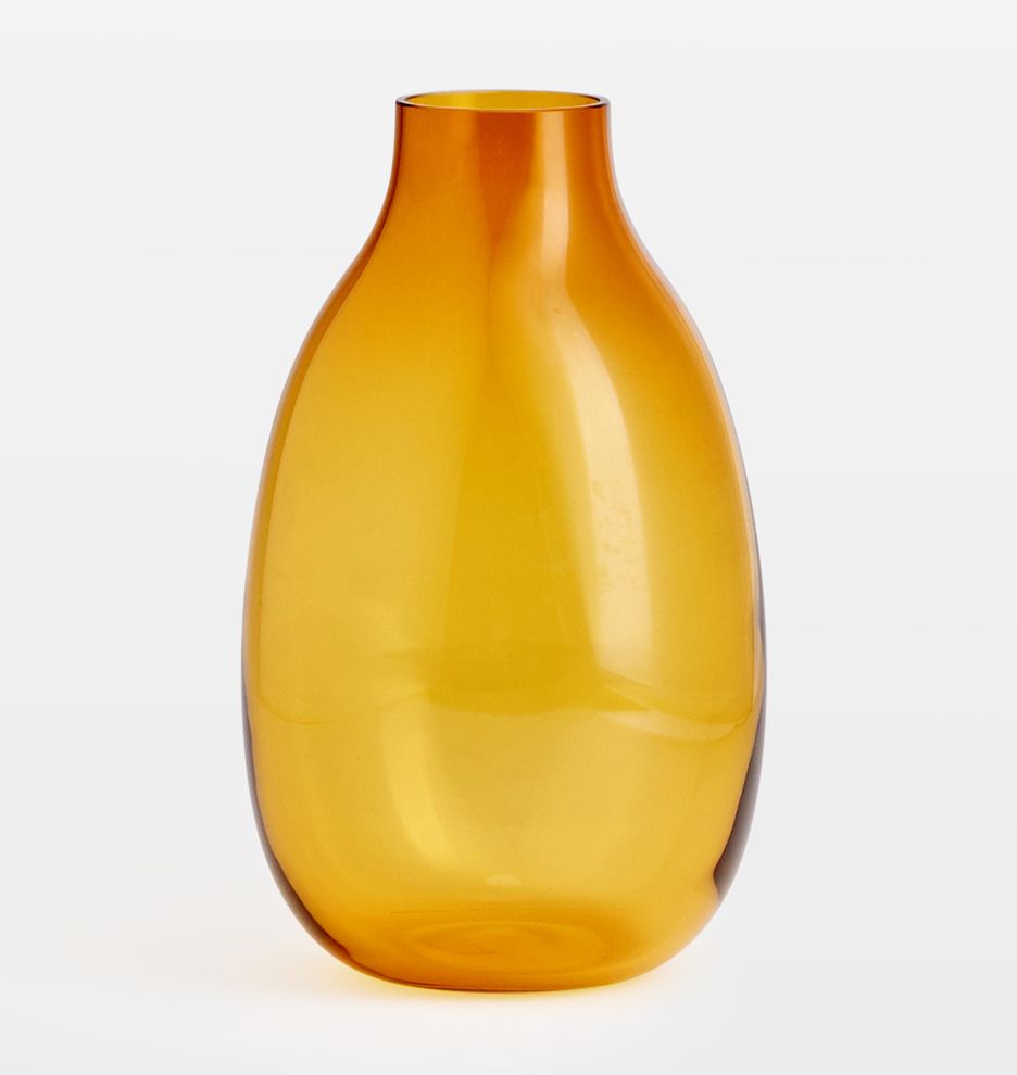 Audrey Tall Amber Glass Vase
 | Rejuvenation | Rejuvenation