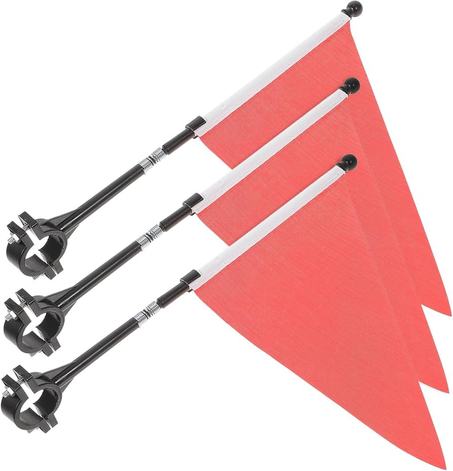 3Sets Kids Safety Flags High Visibility Handlebar Flags for Bicycles and Scooters with Adjustable... | Amazon (US)