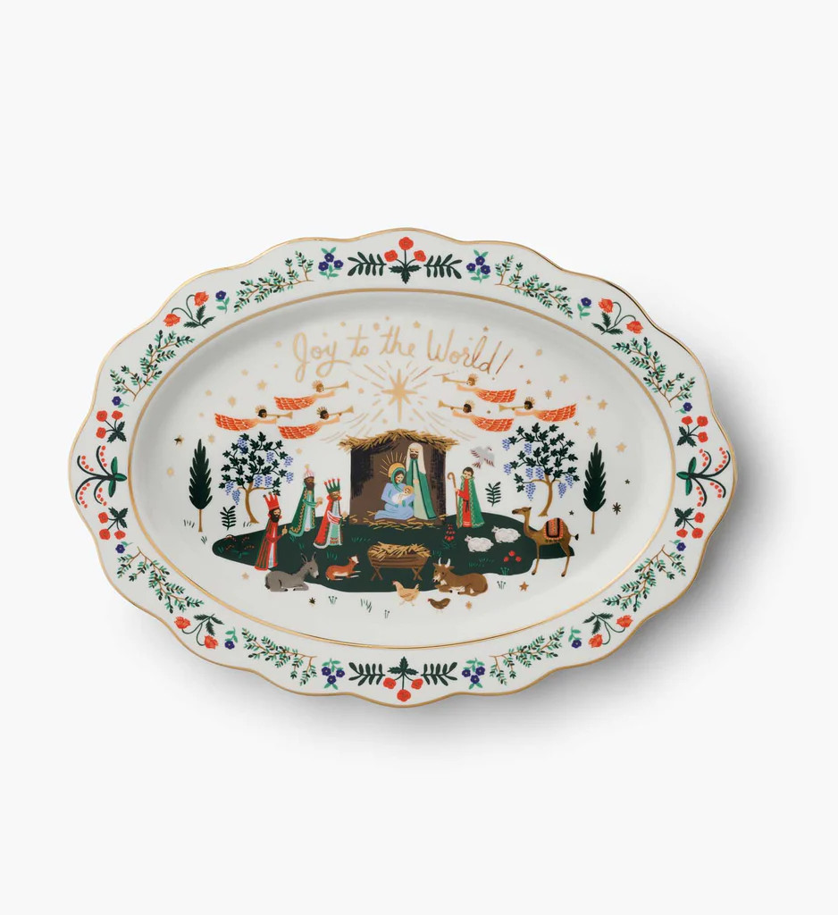 Large Porcelain Serving Platter - Nativity | Rifle Paper Co.