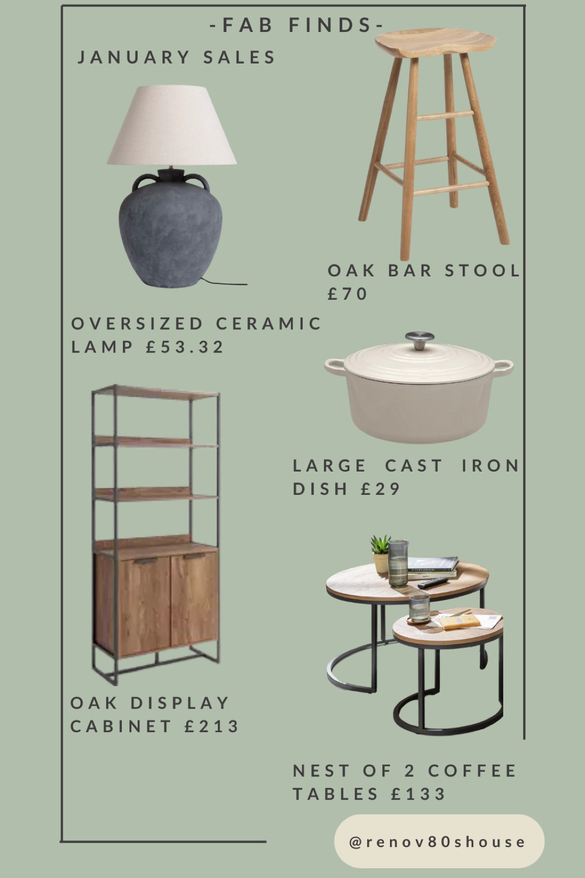 - FAB FINDS -
January Sales

Habitat has a beautiful Homeware collection and lots of it is currently reduced so grab yourself a bargain! 

#LTKhome #LTKuk #LTKsale